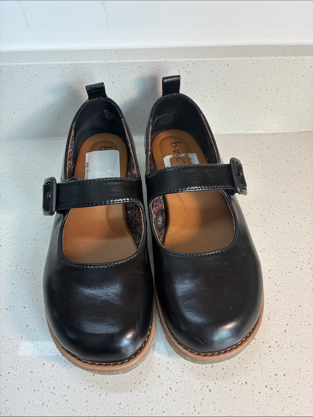boc Black Mary Jane Flats with Tan Insole